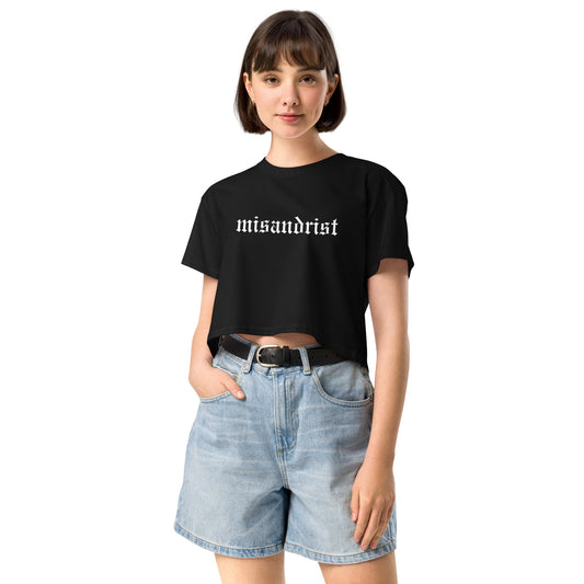 Misandrist Gothic Women's Crop Top | Feminist Statement - Spinsterly Co
