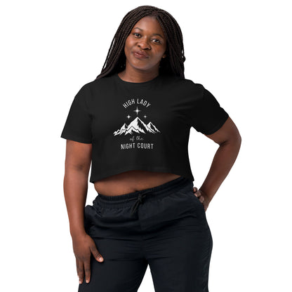 High Lady of the Night Court Crop Top | Dark Academia Fantasy Graphic Tee - Spinsterly Co