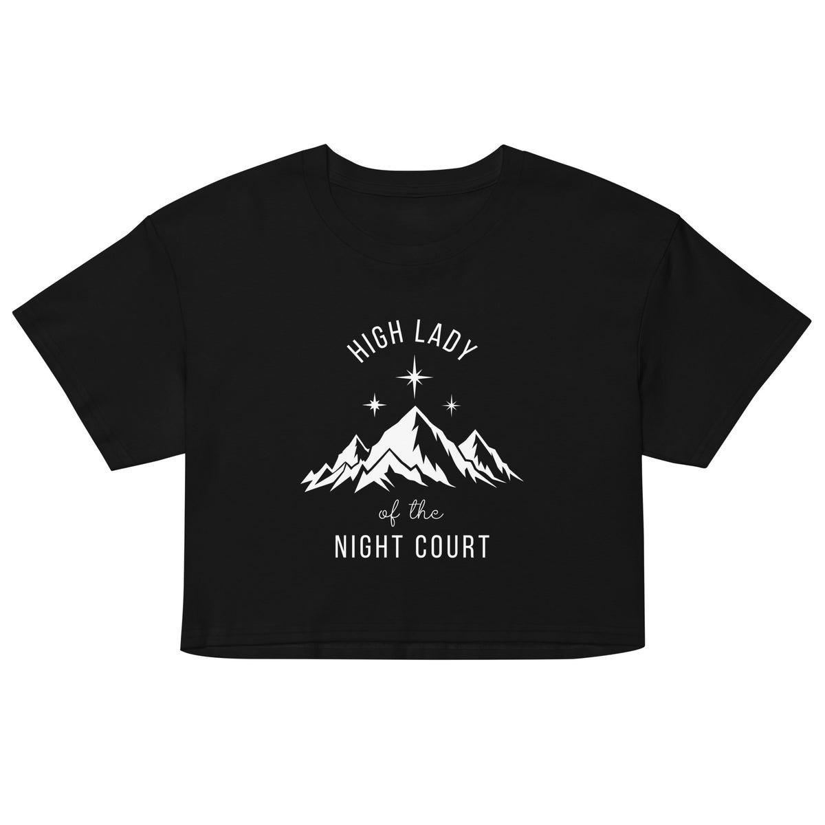 High Lady of the Night Court Crop Top | Dark Academia Fantasy Graphic Tee - Spinsterly Co