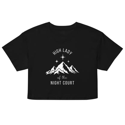 High Lady of the Night Court Crop Top | Dark Academia Fantasy Graphic Tee - Spinsterly Co