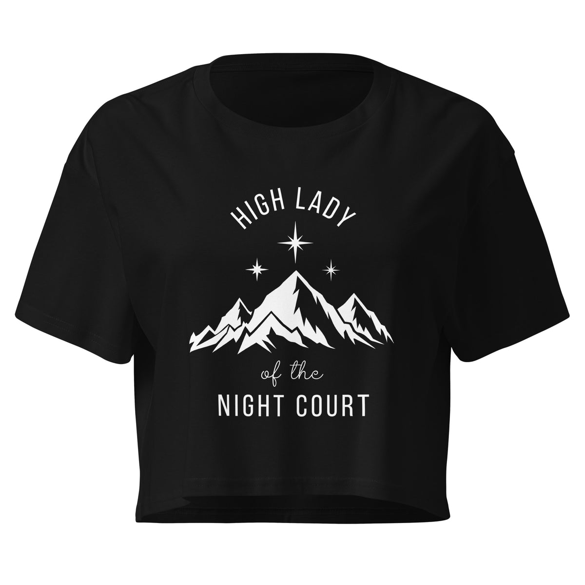 High Lady of the Night Court Crop Top | Dark Academia Fantasy Graphic Tee - Spinsterly Co