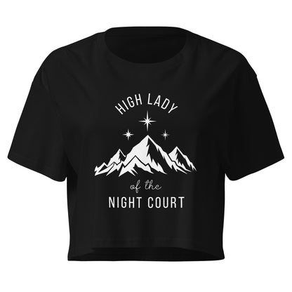 High Lady of the Night Court Crop Top | Dark Academia Fantasy Graphic Tee - Spinsterly Co