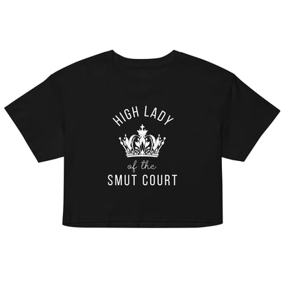 High Lady of the Smut Court Crop Top | Bookish Crown Graphic Tee - Spinsterly Co