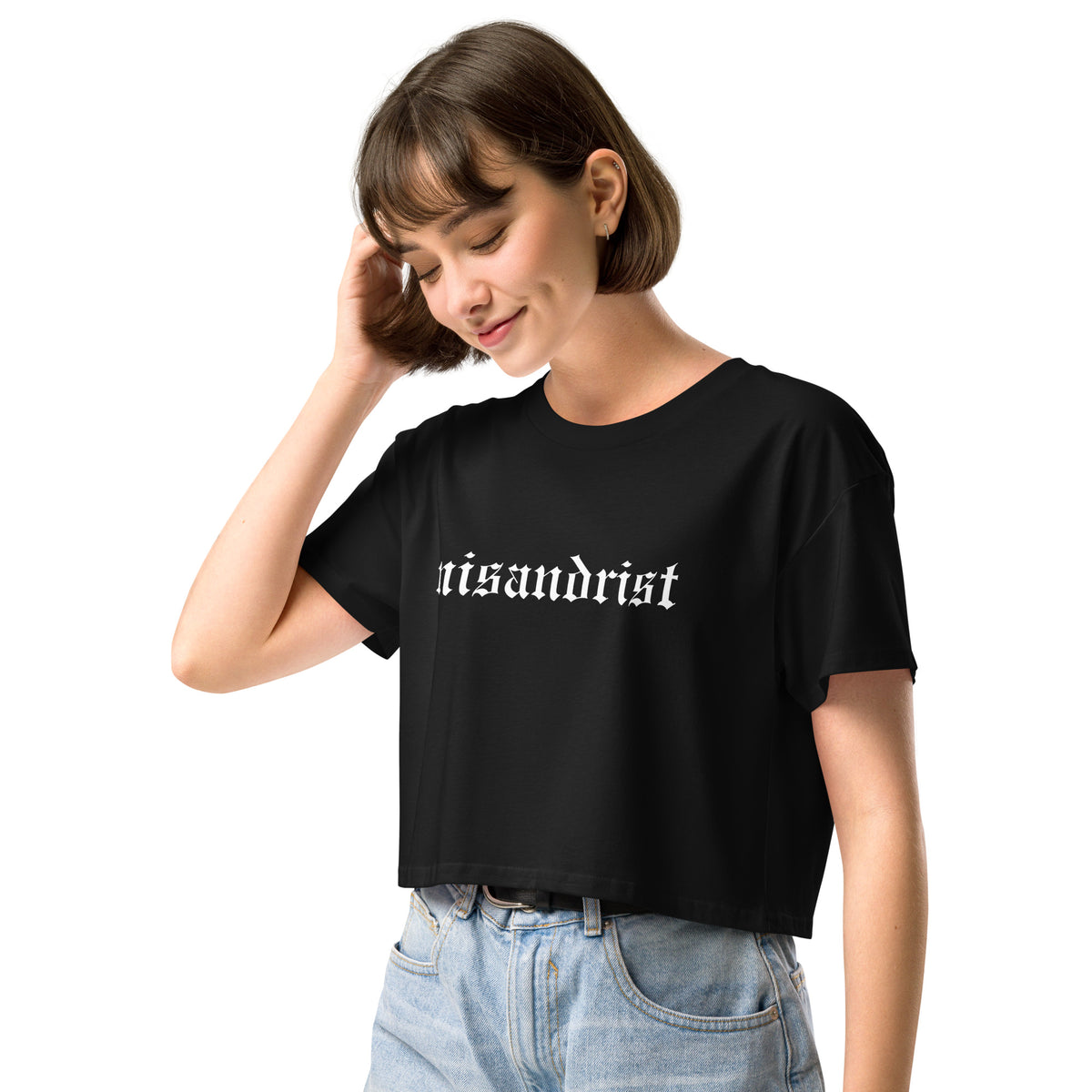 Misandrist Gothic Women's Crop Top | Feminist Statement - Spinsterly Co