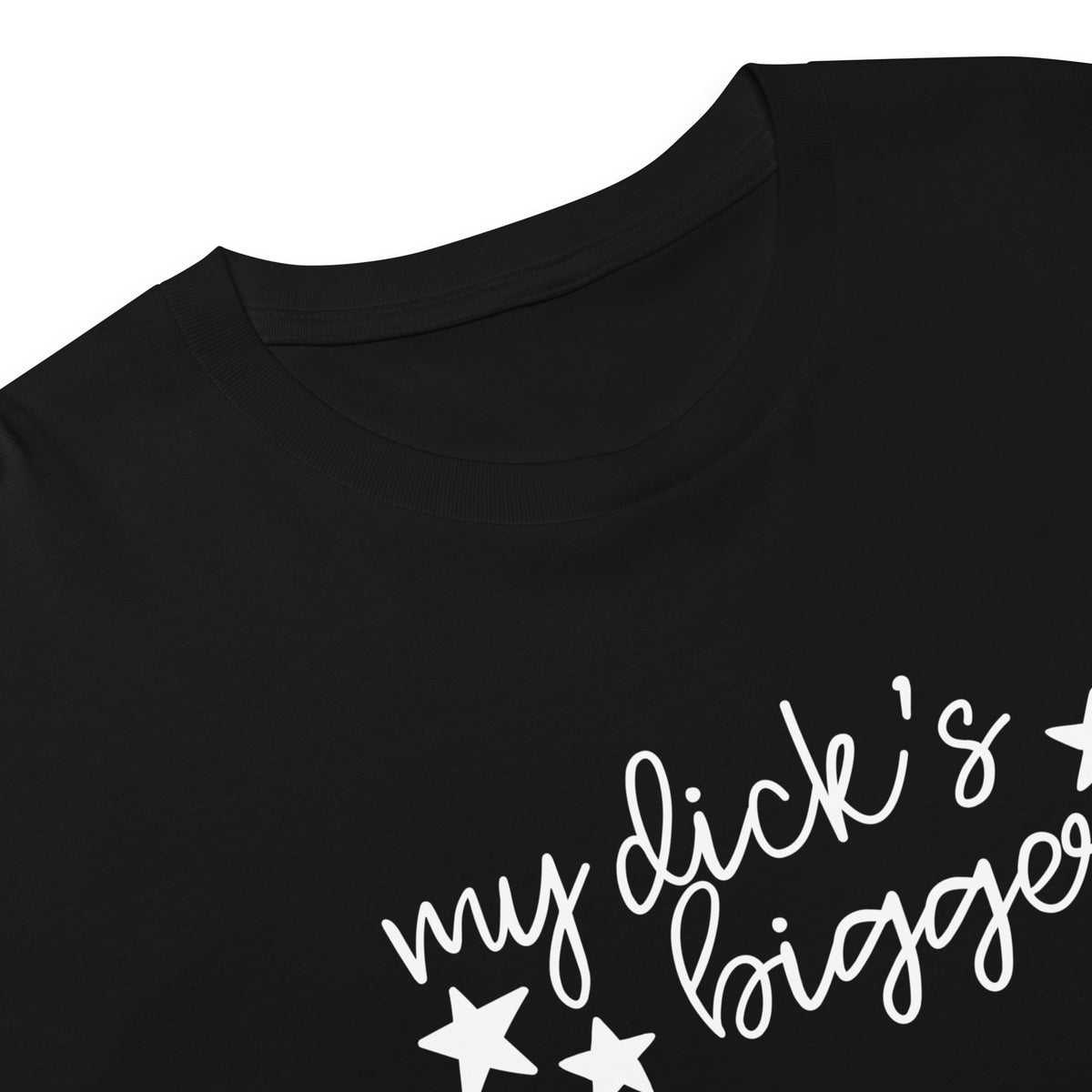 My Dick’s Bigger Crop Top | Funny Feminist Women’s Graphic Crop Tee - Spinsterly Co