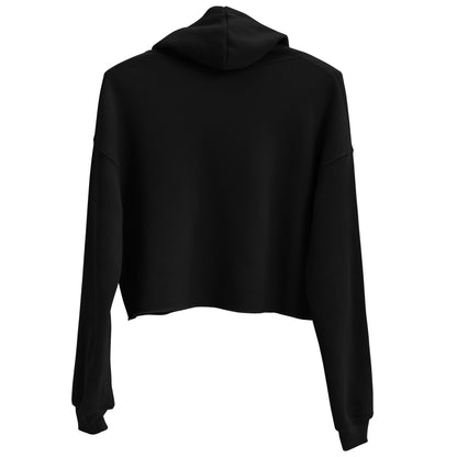 Violent Little Thing Crop Hoodie | Tonal Black Book Lover Sweatshirt - Spinsterly Co