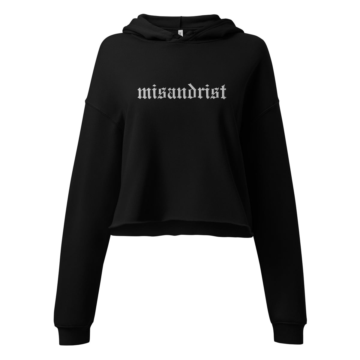 Misandrist Gothic Women's Crop Hoodie | Feminist Statement - Spinsterly Co