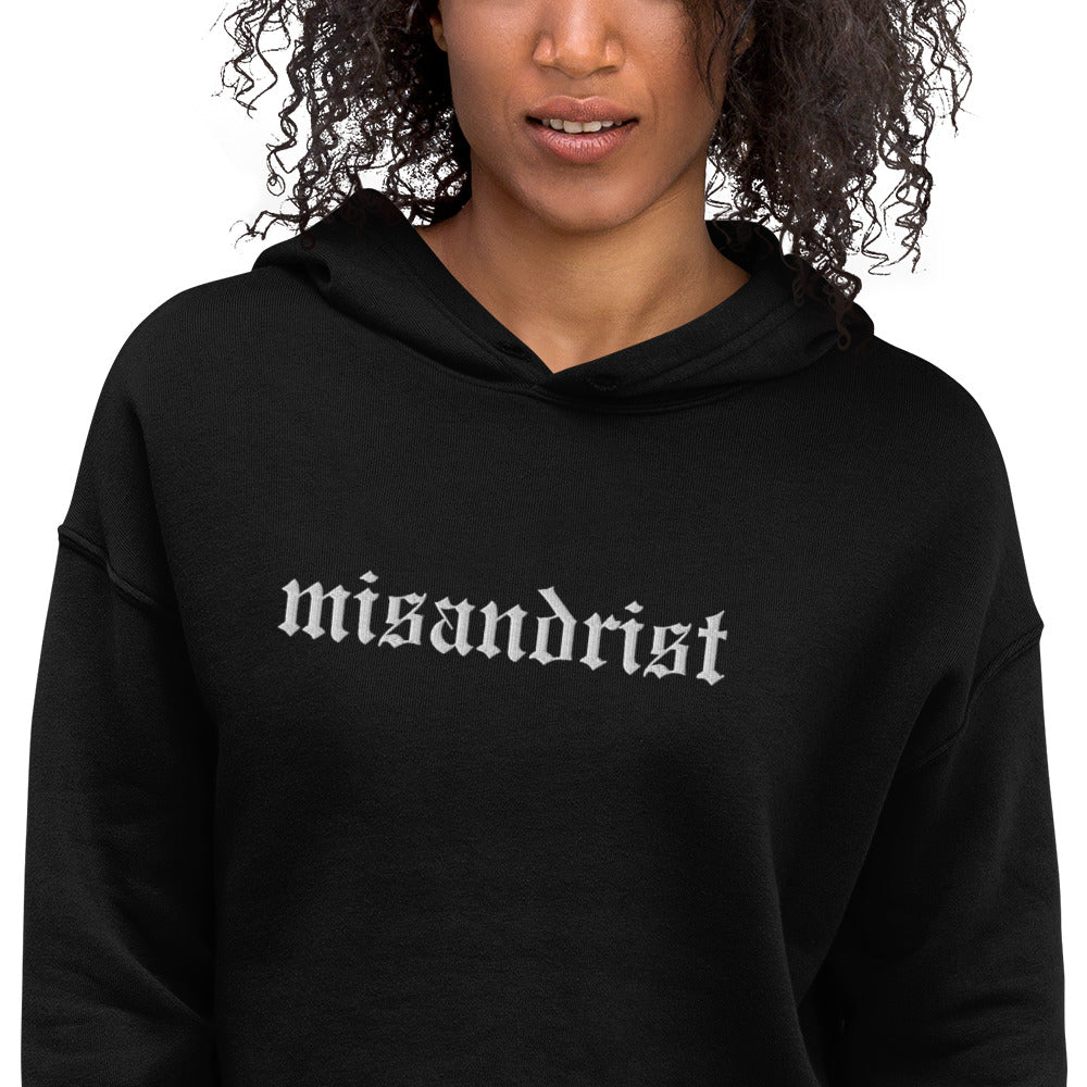 Misandrist Gothic Women's Crop Hoodie | Feminist Statement - Spinsterly Co