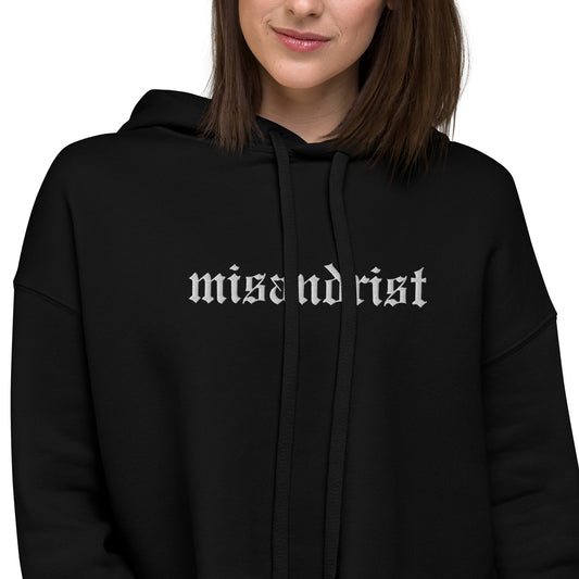 Misandrist Gothic Women's Crop Hoodie | Feminist Statement - Spinsterly Co