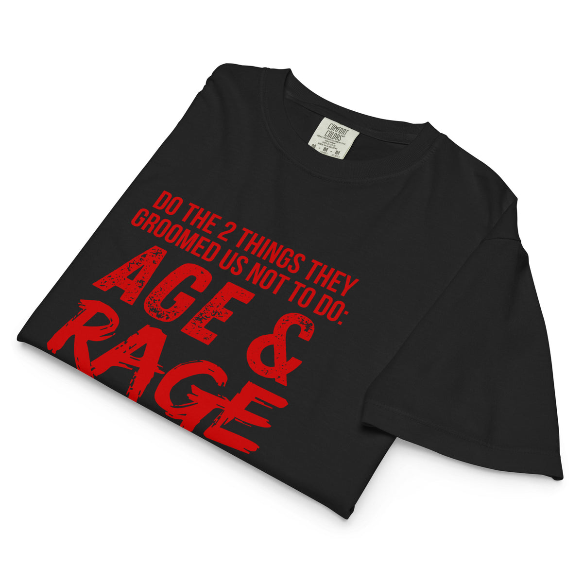 Age & Rage Feminist Women's Boxy Tee | Empowerment Crop Tee - Spinsterly Co