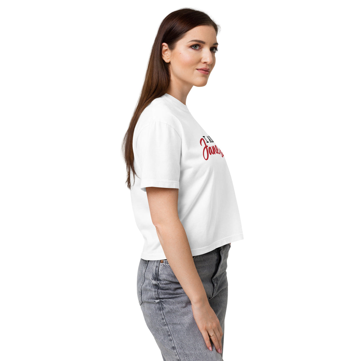 I Am Jane Doe Women’s Heavyweight Boxy T-Shirt – White