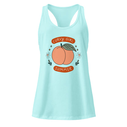Curvy Girl Summer Racerback Tank — Body-Positive Graphic Tank Top - Spinsterly Co