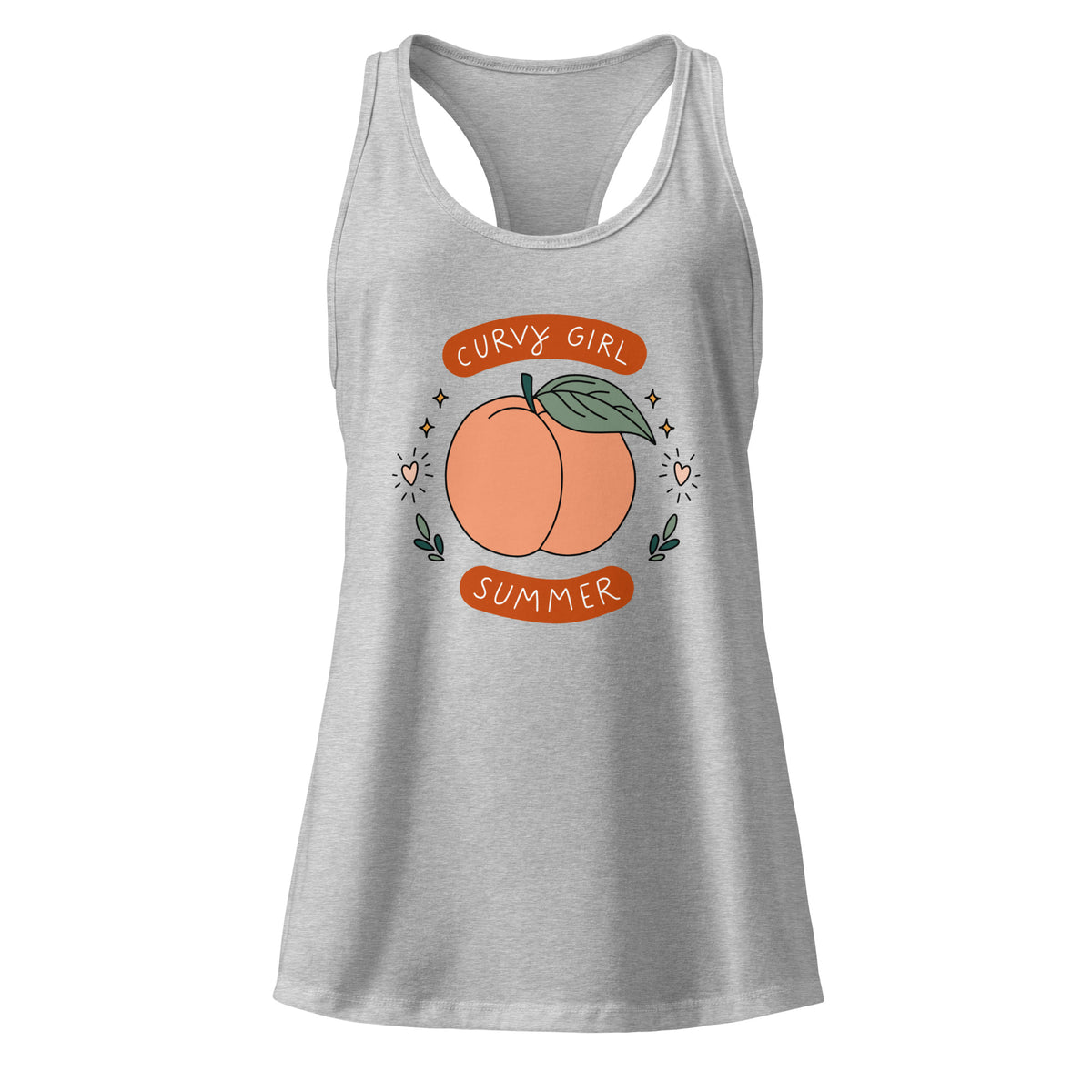Curvy Girl Summer Racerback Tank — Body-Positive Graphic Tank Top - Spinsterly Co