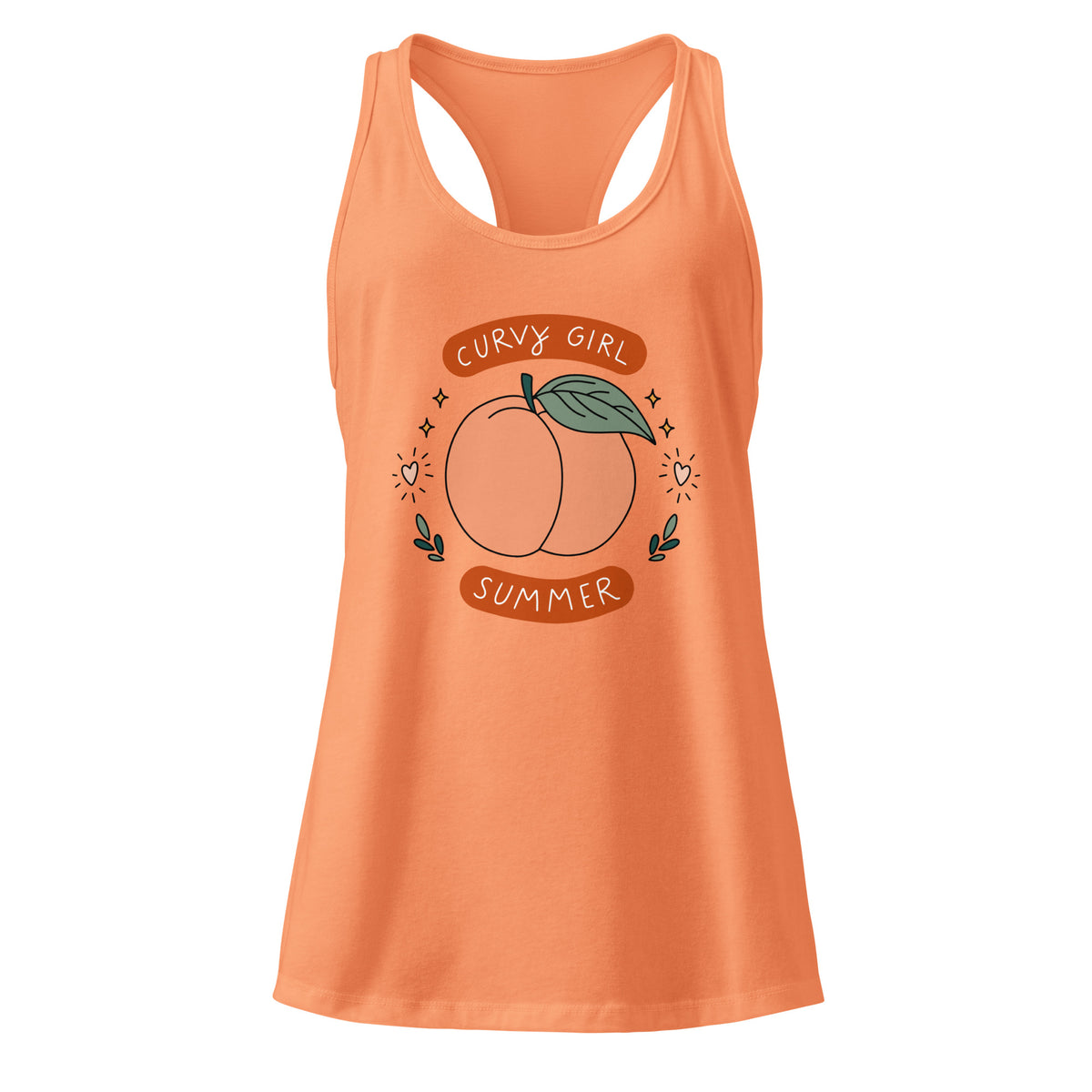 Curvy Girl Summer Racerback Tank — Body-Positive Graphic Tank Top - Spinsterly Co