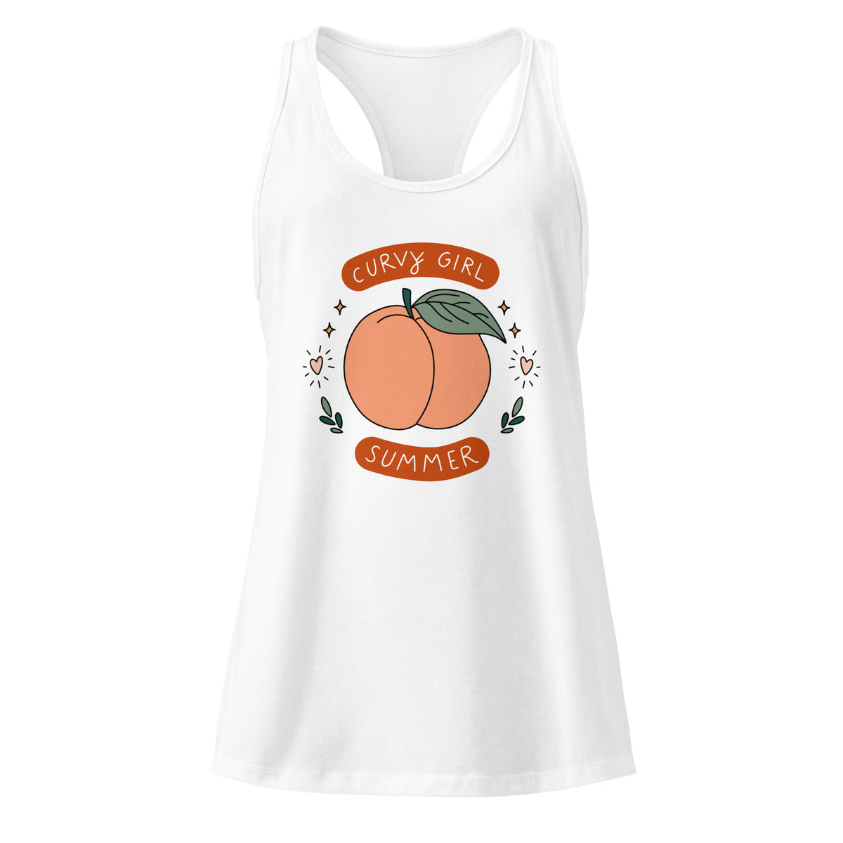 Curvy Girl Summer Racerback Tank — Body-Positive Graphic Tank Top - Spinsterly Co