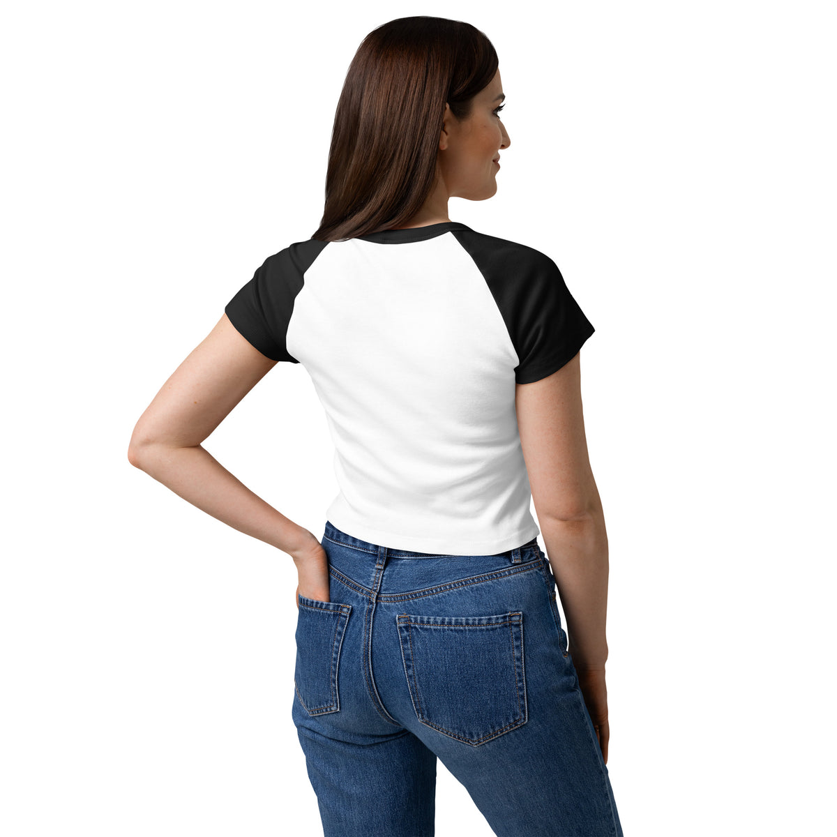 Summerween Queen Raglan Baby Tee | Spooky Pin-Up Micro Rib Crop Top - Spinsterly Co