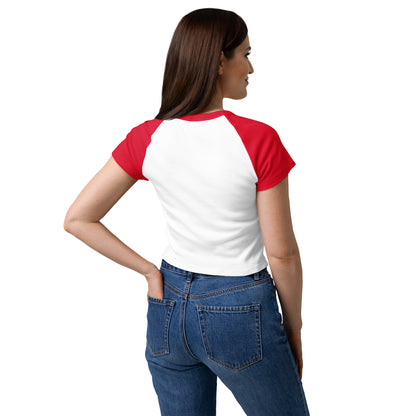 Stars, Stripes, and Equal Rights Raglan Baby Tee | Feminist Patriotic Crop Top - Spinsterly Co
