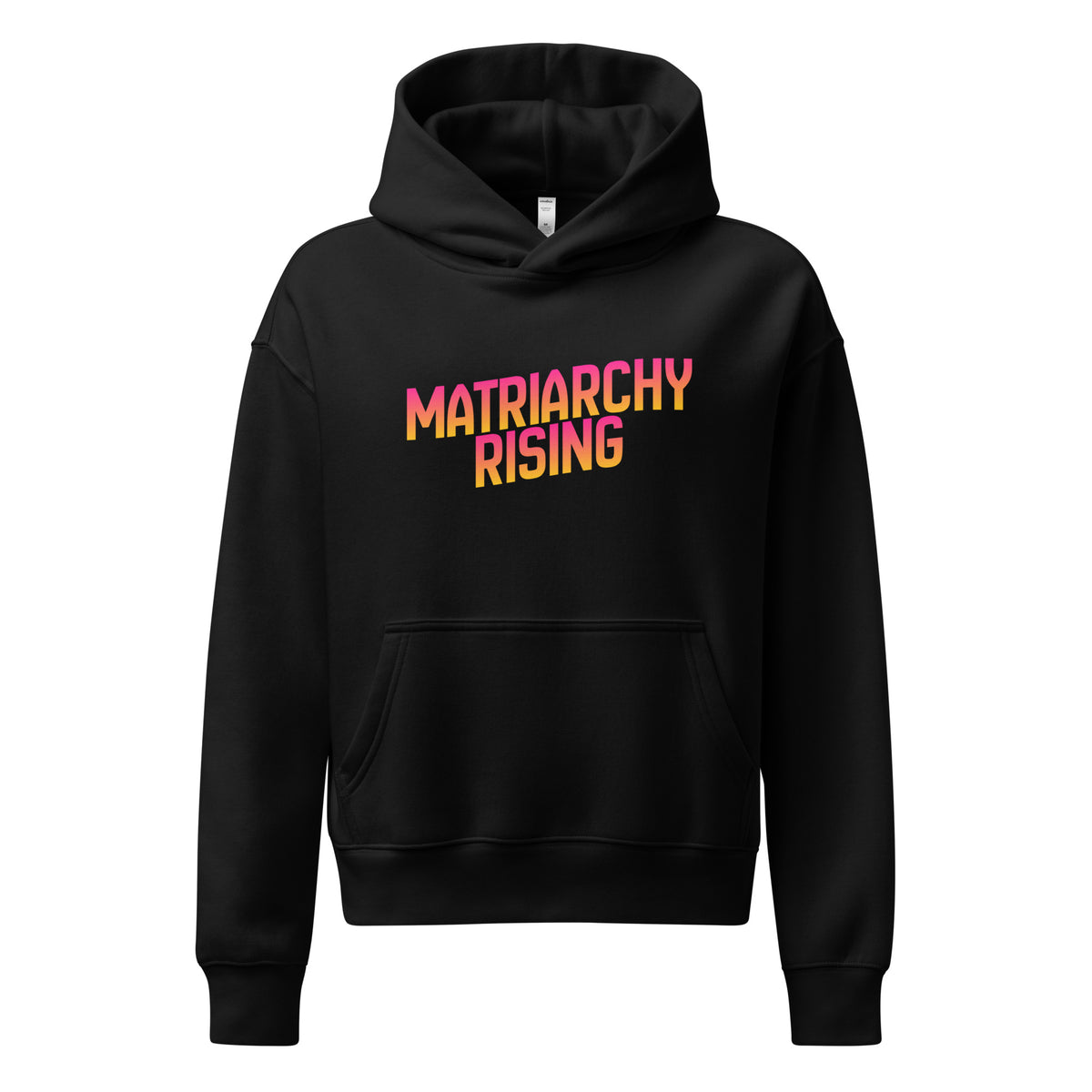 Matriarchy Rising Hoodie | Sunrise Gradient Feminist Sweatshirt - Spinsterly Co