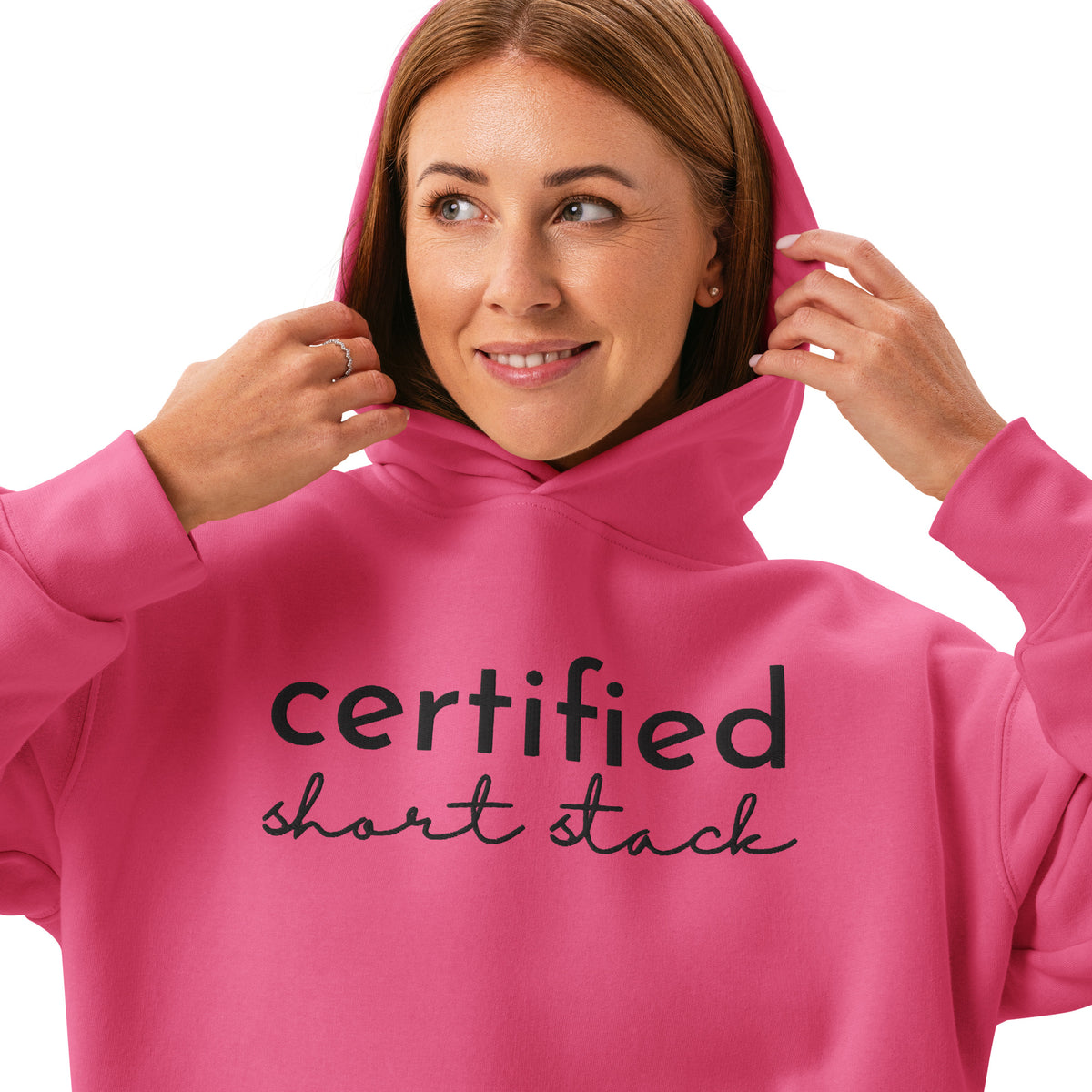 Certified Short Stack Pullover Hoodie | Funny Graphic Hoodie for Women - Spinsterly Co