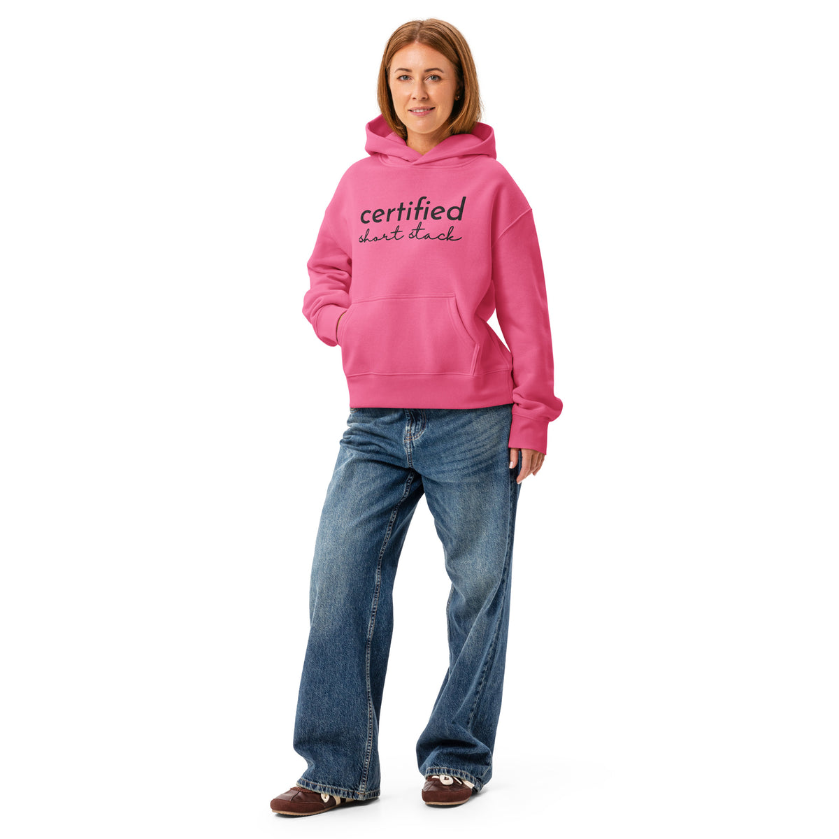 Certified Short Stack Pullover Hoodie | Funny Graphic Hoodie for Women - Spinsterly Co