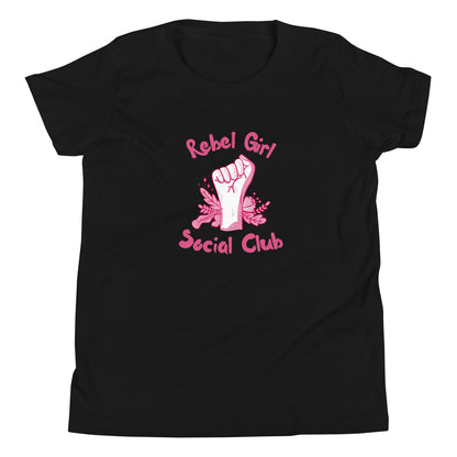 Rebel Girl Social Club Youth T-Shirt | Girls Empowerment Graphic Tee - Spinsterly Co