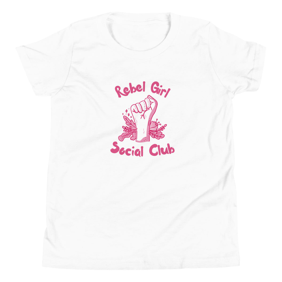 Rebel Girl Social Club Youth T-Shirt | Girls Empowerment Graphic Tee - Spinsterly Co